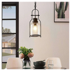 Industrial Vintage Iron Glass Jar Pendant Light
