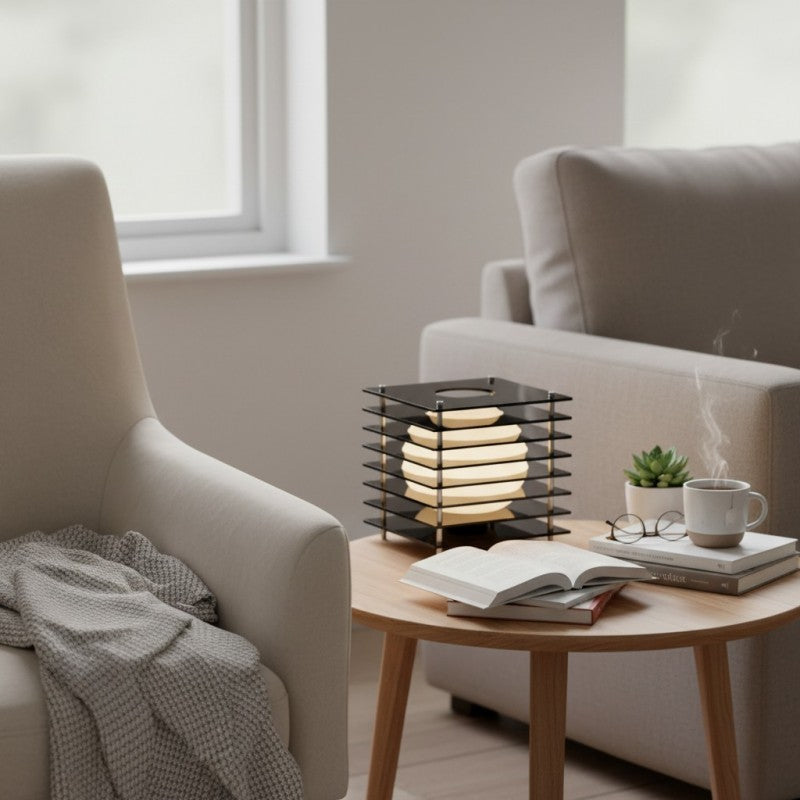 Selene Layered Moon Modern Acrylic Table Lamp