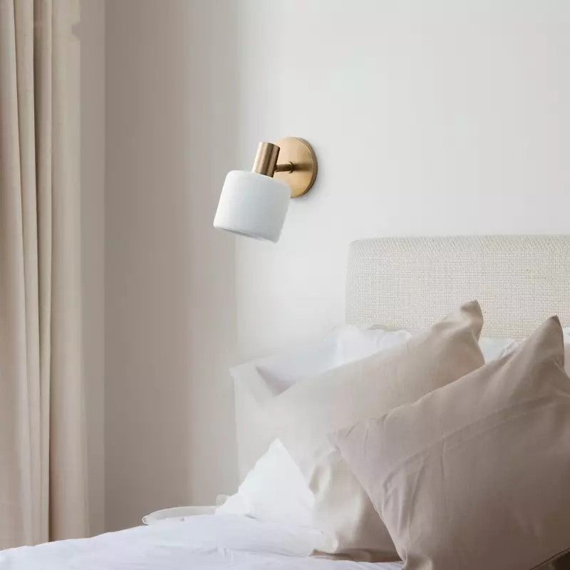 Arden Ivory Modern Porcelain Wall Light