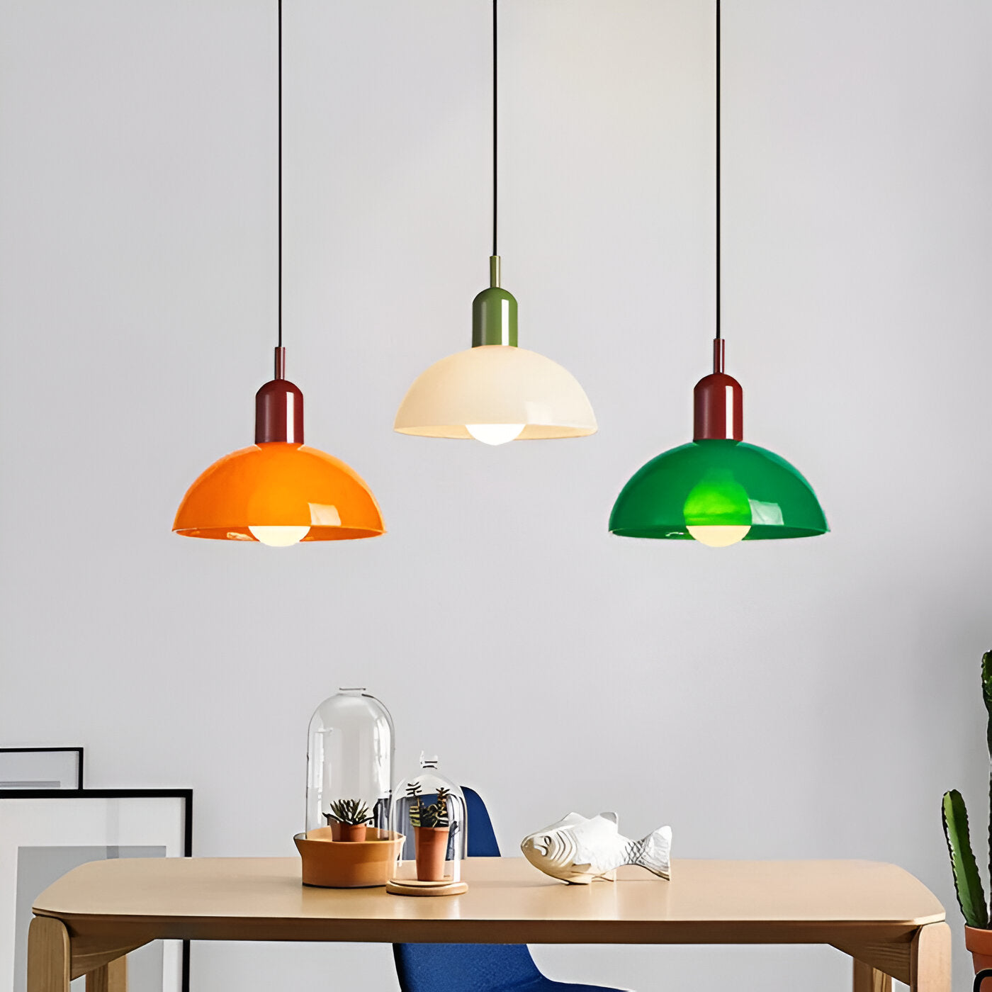 Aurora Nordic Colorful Bowl Pendant Light