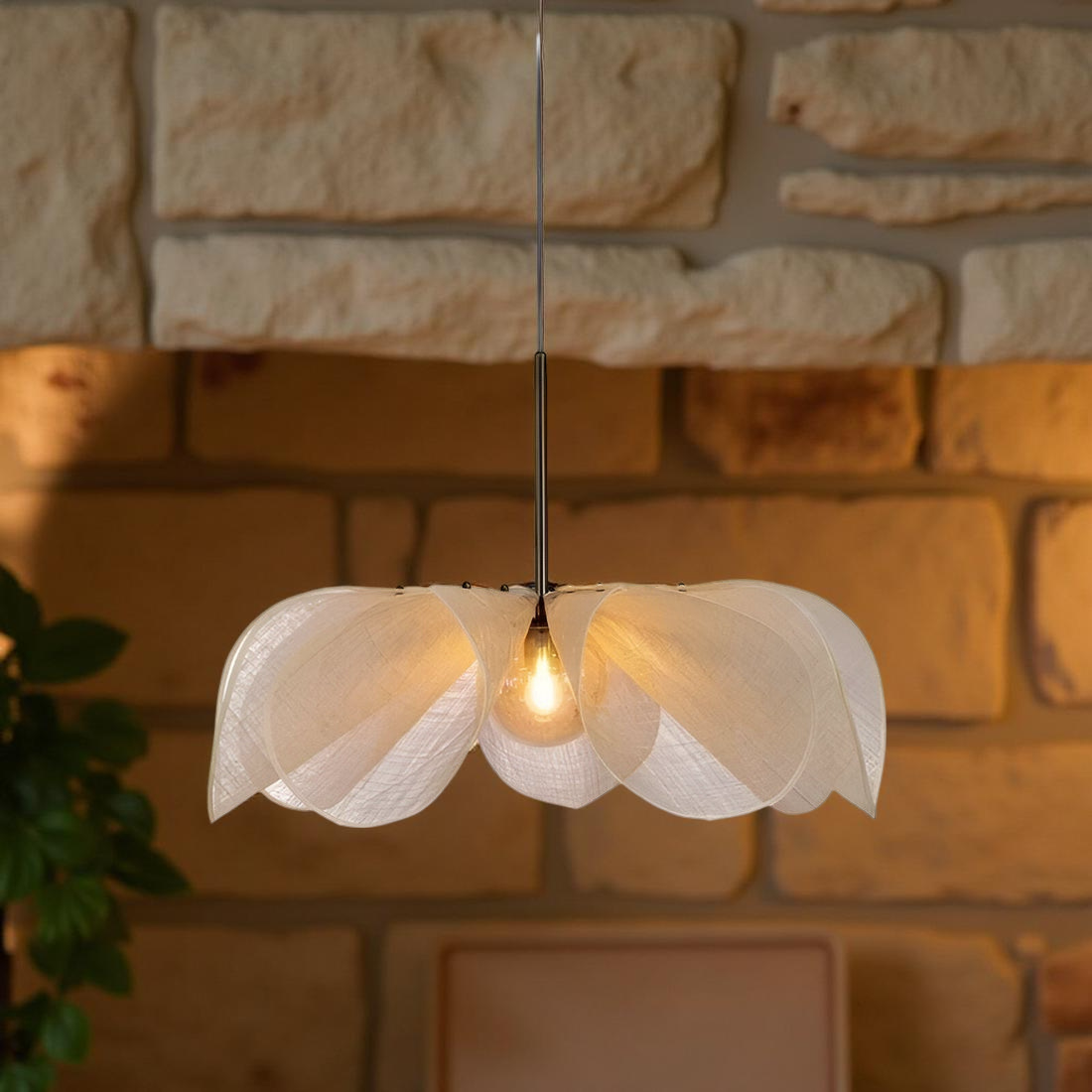 Nordic Fabric Flower Pendant Light