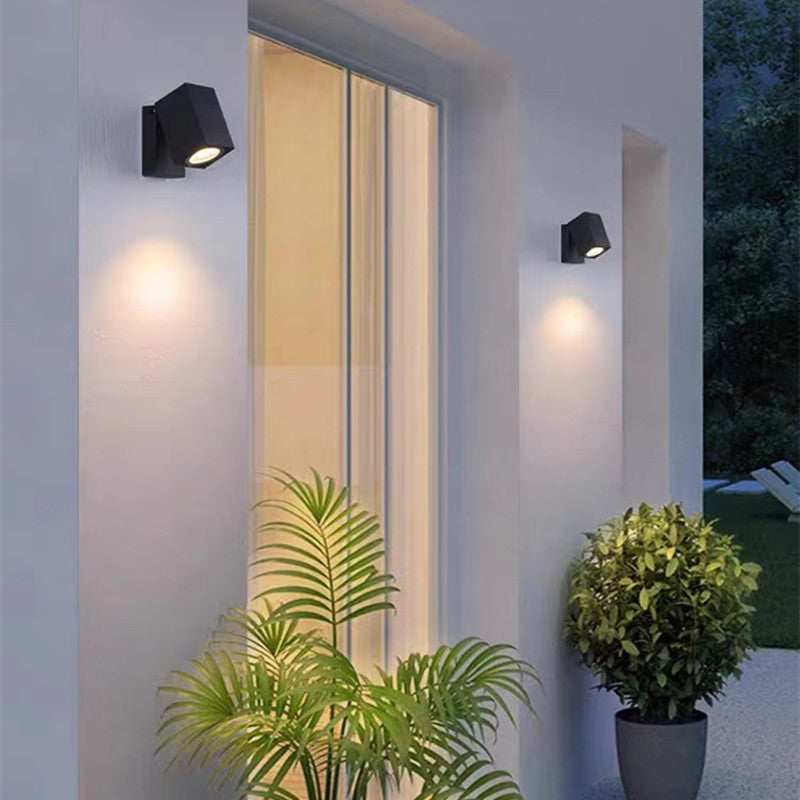 Outdoor Rotatable Metal Spotlight Wall Light