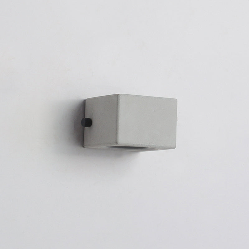 Minimalist Cement Square Outdoor Wall Light