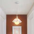 Nordic Style Wooden Flower Pendant Light
