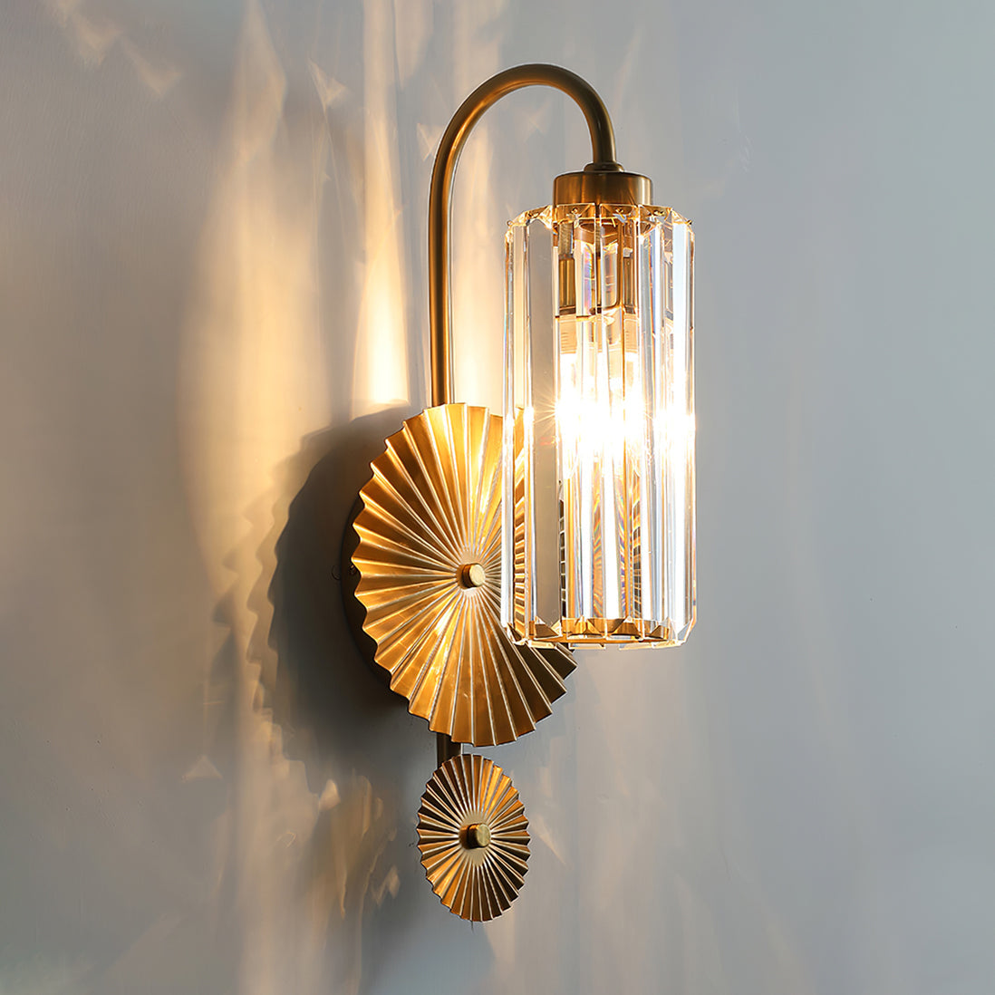 Cecily Modern Fluted Glass Wall Lamp