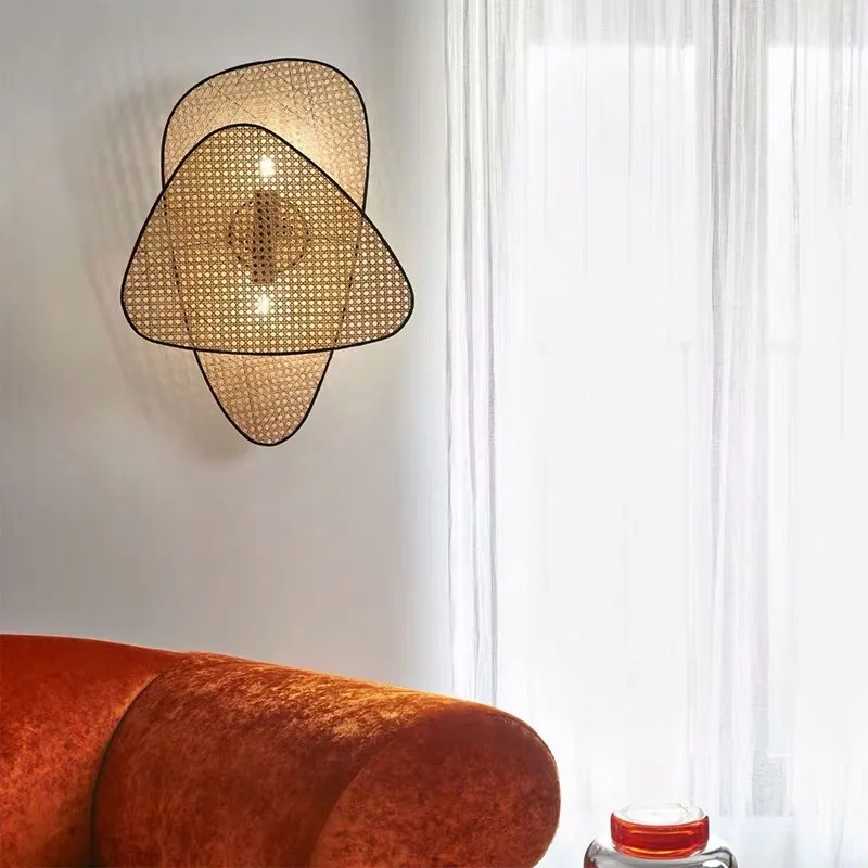 Handmade Bamboo Rattan Wall Light