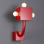 Modern Red Cube Wall Light