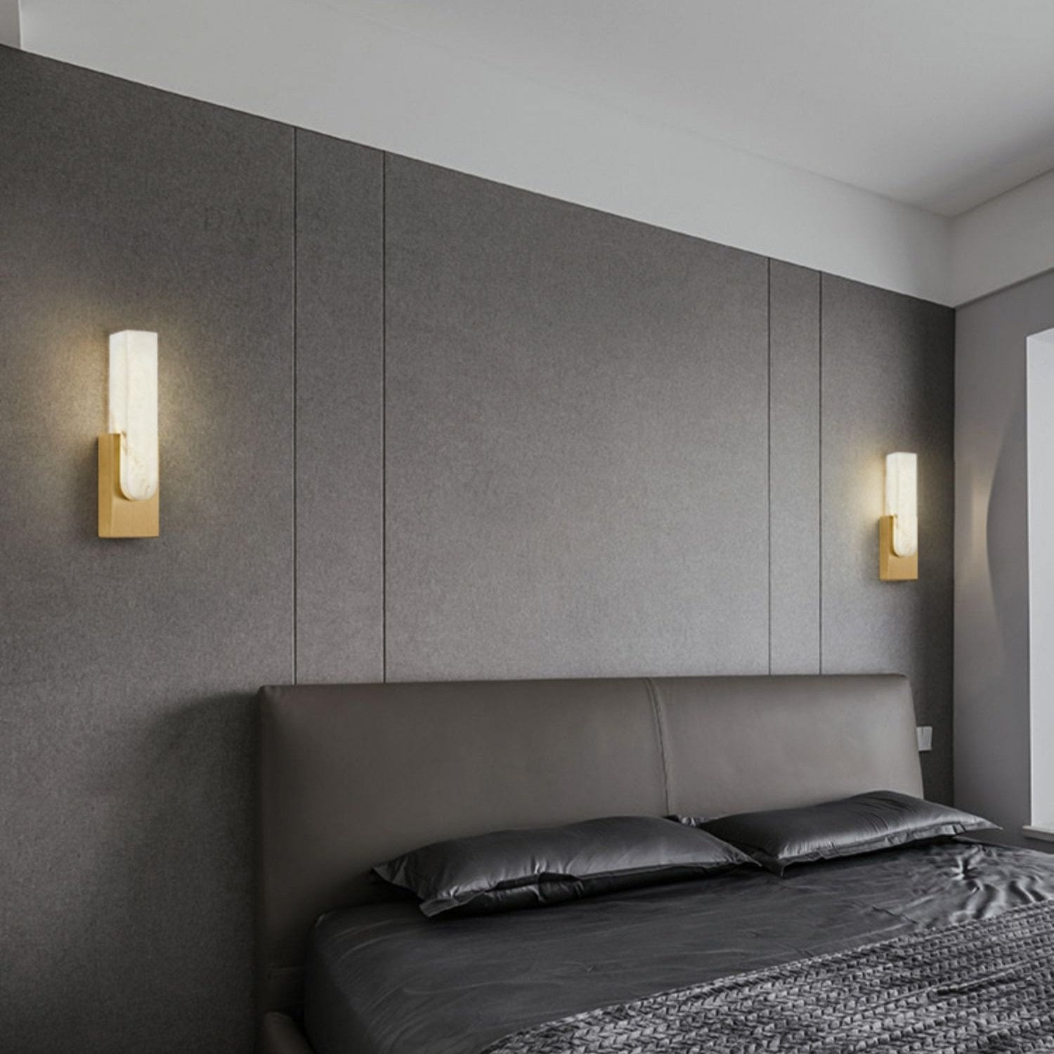Agatha Modern Artificial Alabaster Minimalist Wall Light