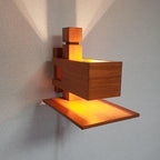 Creative Brick Red Wooden Wall Light