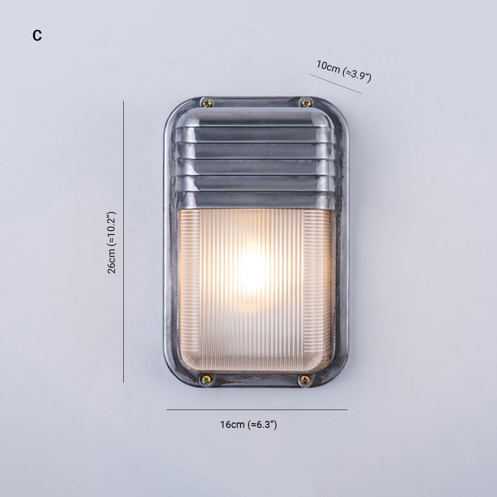 Wall Lamp Geometric Modern Metal Glass  IP65 Waterproof Outdoor Light