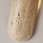 Traditional Japanese Travertine Elliptical Wall Light