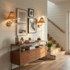 Kaiya Woven Rattan Cone Boho Wall Light