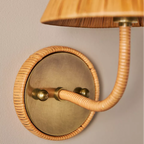 Kaiya Woven Rattan Cone Boho Wall Light