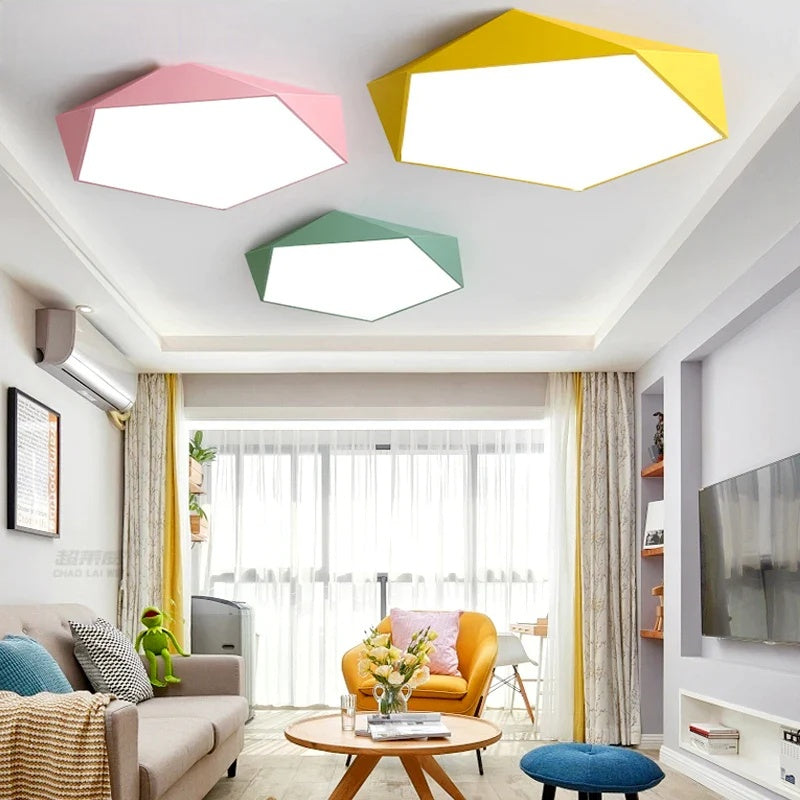 Macaron Pentagonal LED Ceiling Light