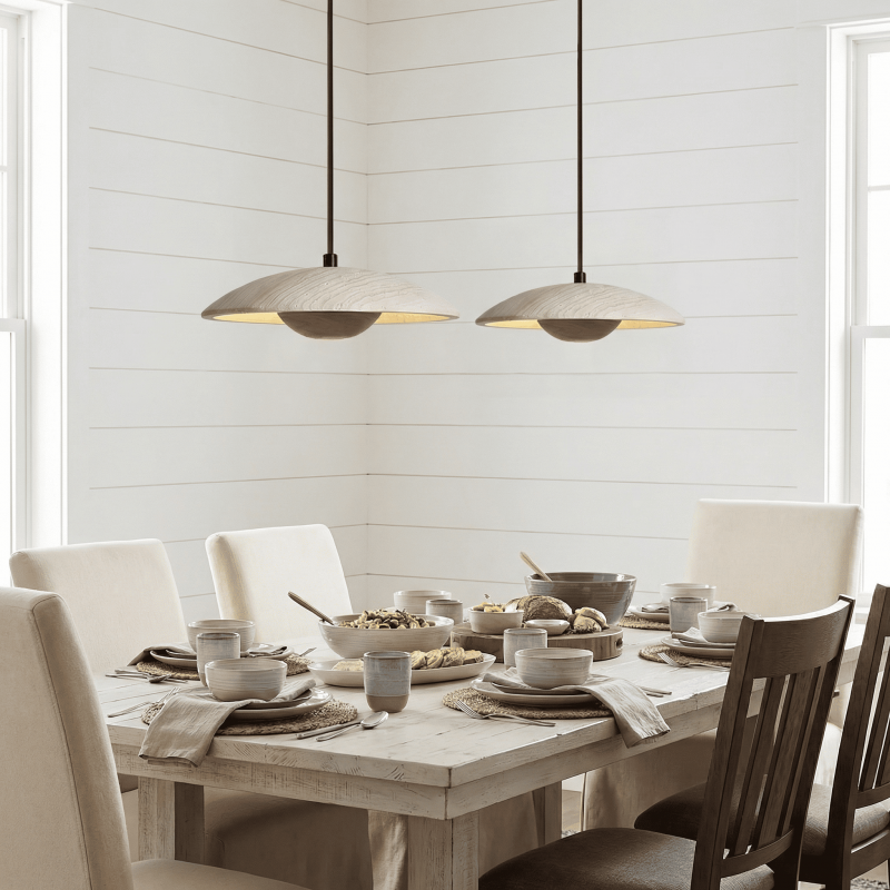 Soraya Round Travertine Pendant Light