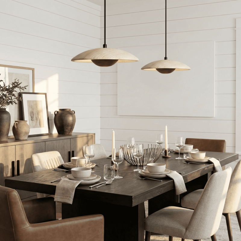 Soraya Round Travertine Pendant Light