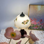 Oriental Dome Wood & Glass Table Lamp