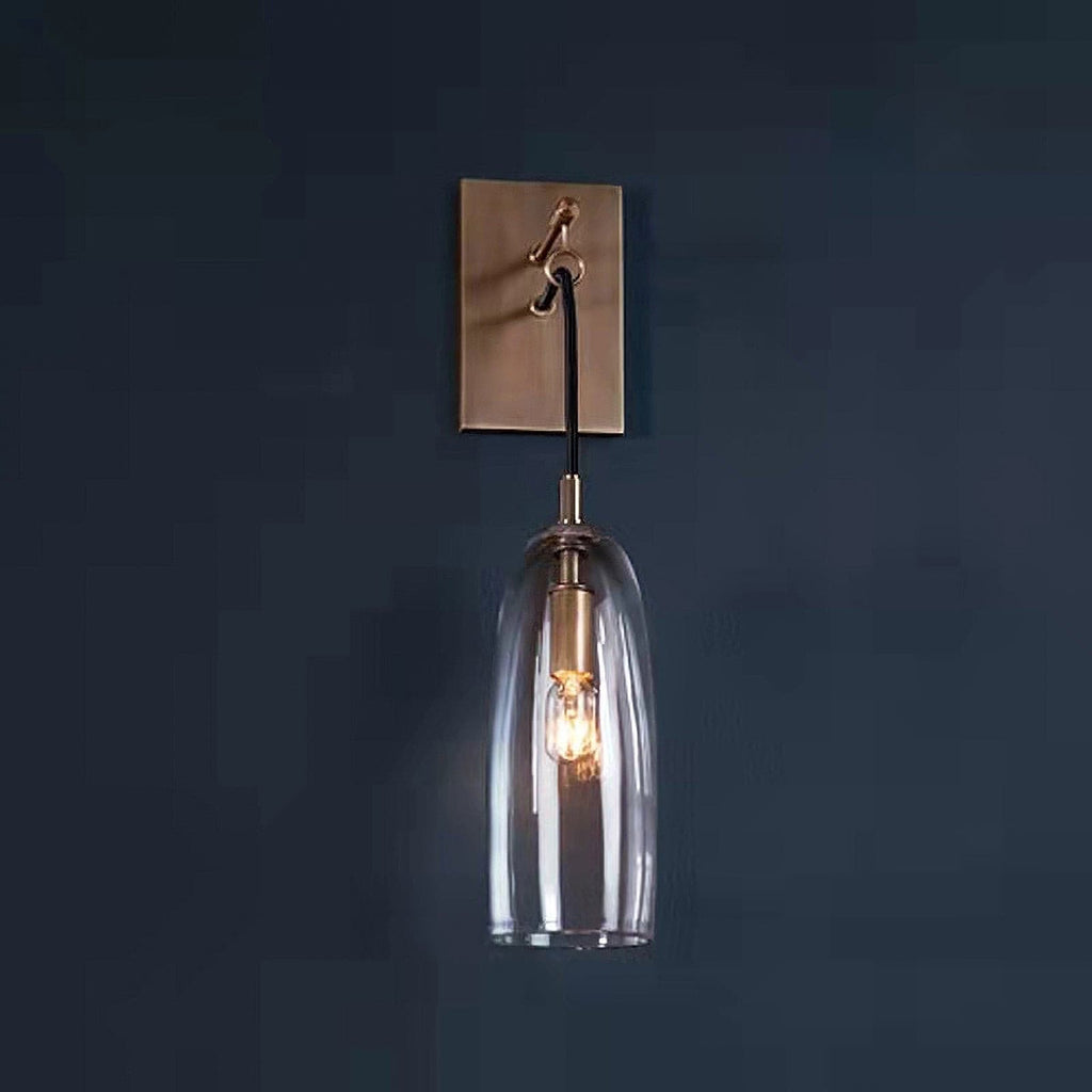 Designer Copper Transparent Glass Wall Light