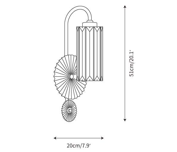 Cecily Modern Fluted Glass Wall Lamp