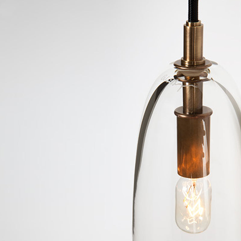 Designer Copper Transparent Glass Wall Light