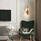 Luxury Oval Gold Foil Texture Metal Wall Light