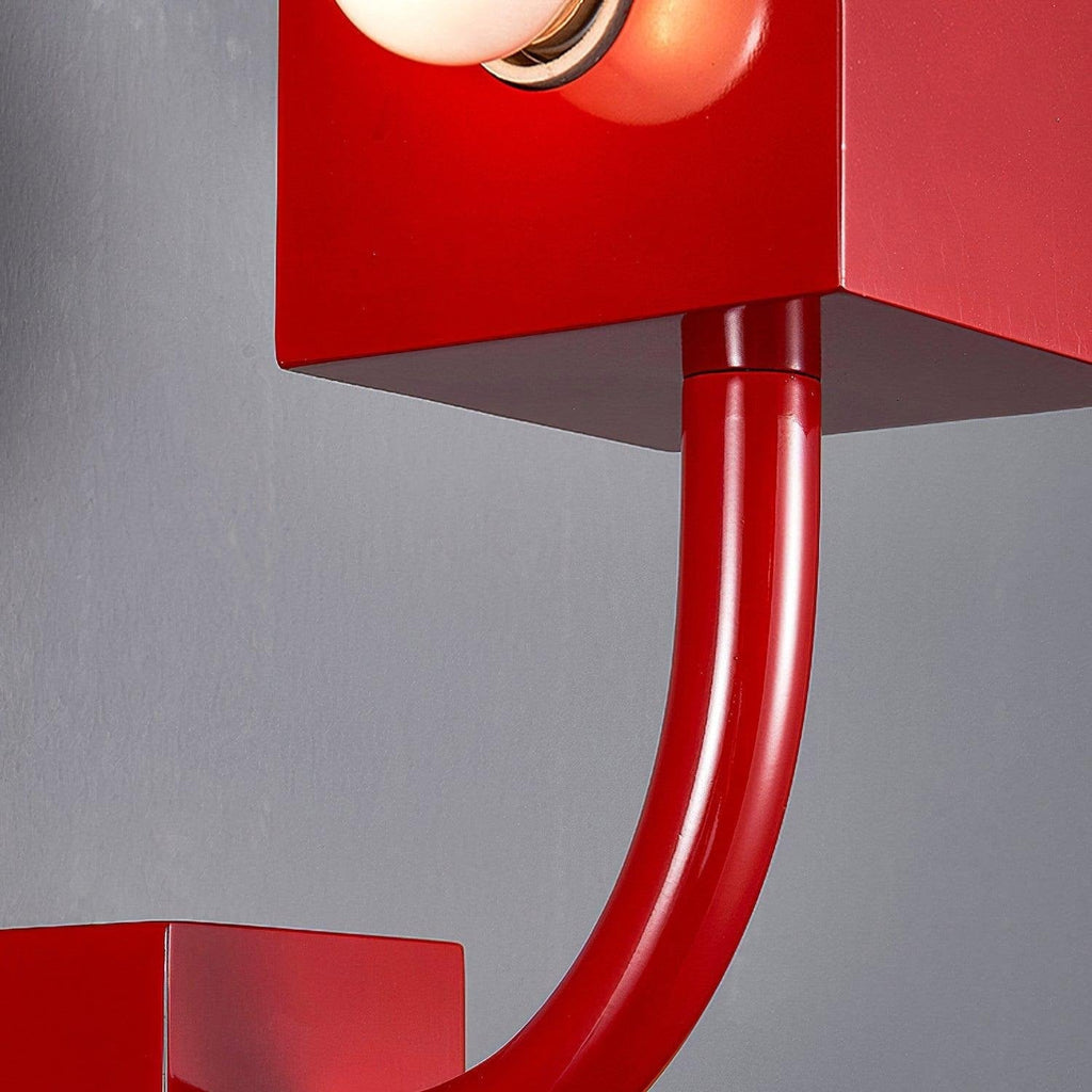 Modern Red Cube Wall Light