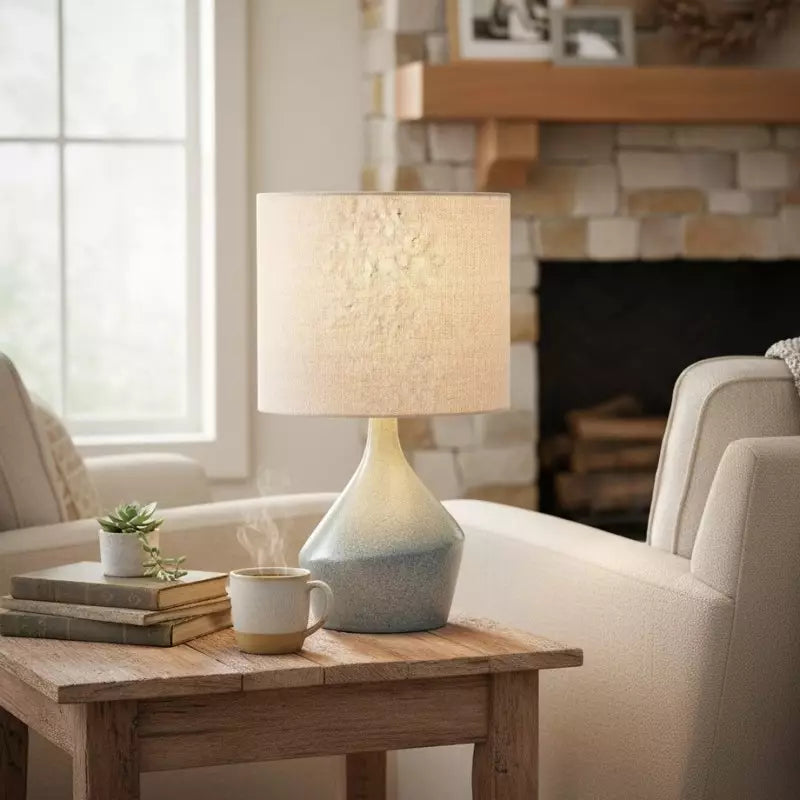 Mira Speckled Ceramic Nordic Table Lamp