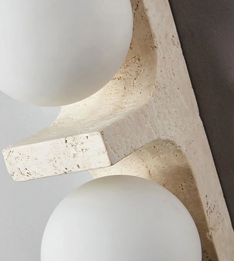 Long Strip Stone Travertine Wall Light