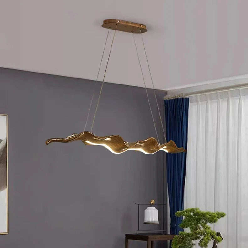Vintage Resin Leaf Resin Pendant Light