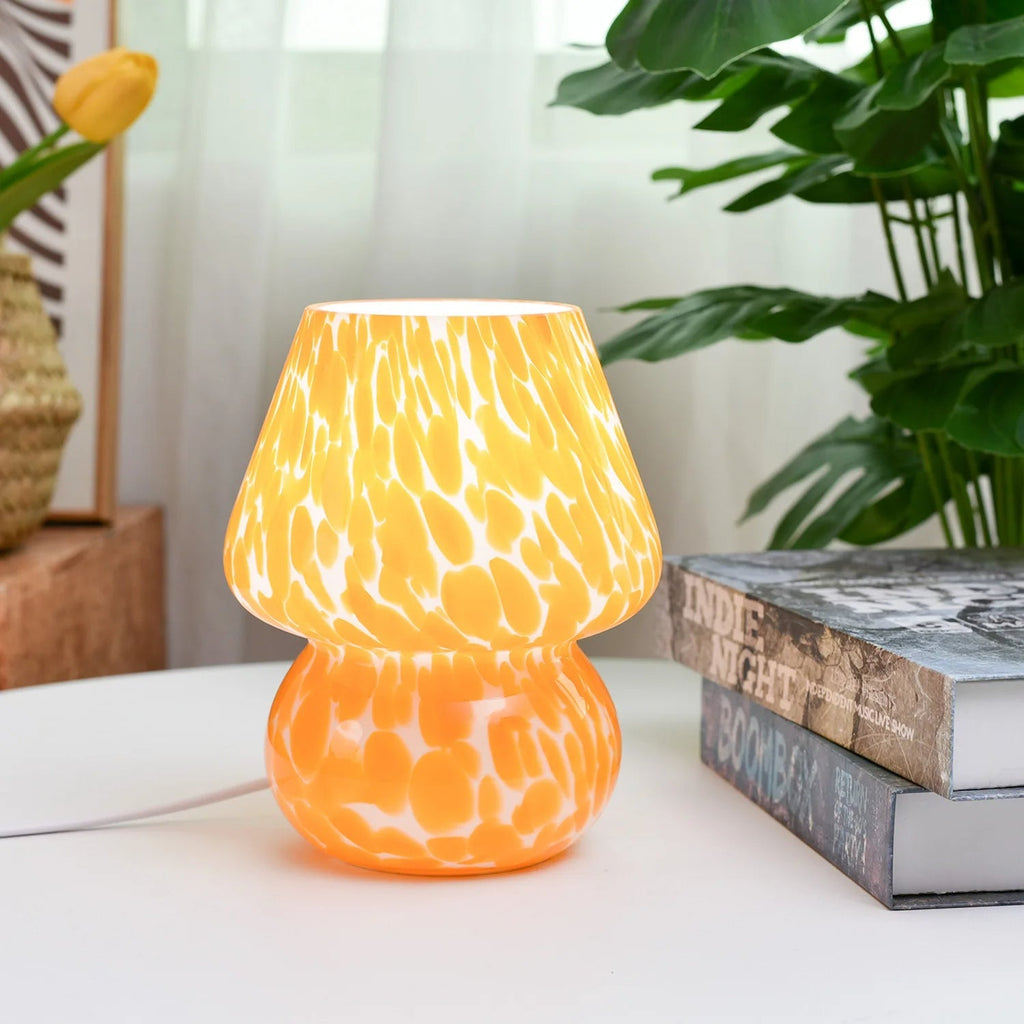 Miro Colorful Mushroom Glass Table Lamp