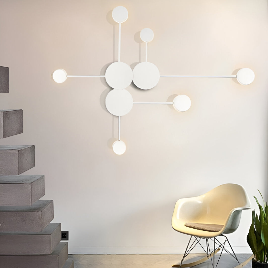 Nordic Creative Multi-Disc Line Wall Light