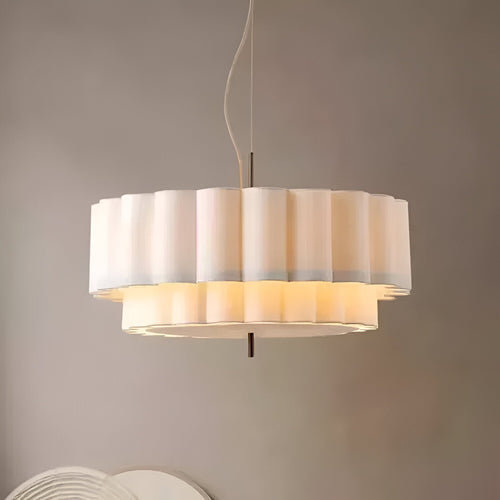 Boho Fabric Ripple Pendant Light