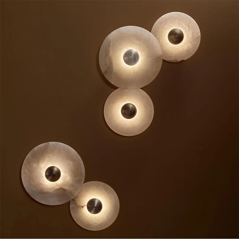 Alabaster Radiance Minimalist Elegance Wall Lamp