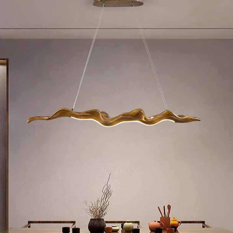 Vintage Resin Leaf Resin Pendant Light