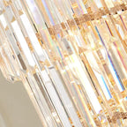 Long Crystal Staircase Modern Chandelier