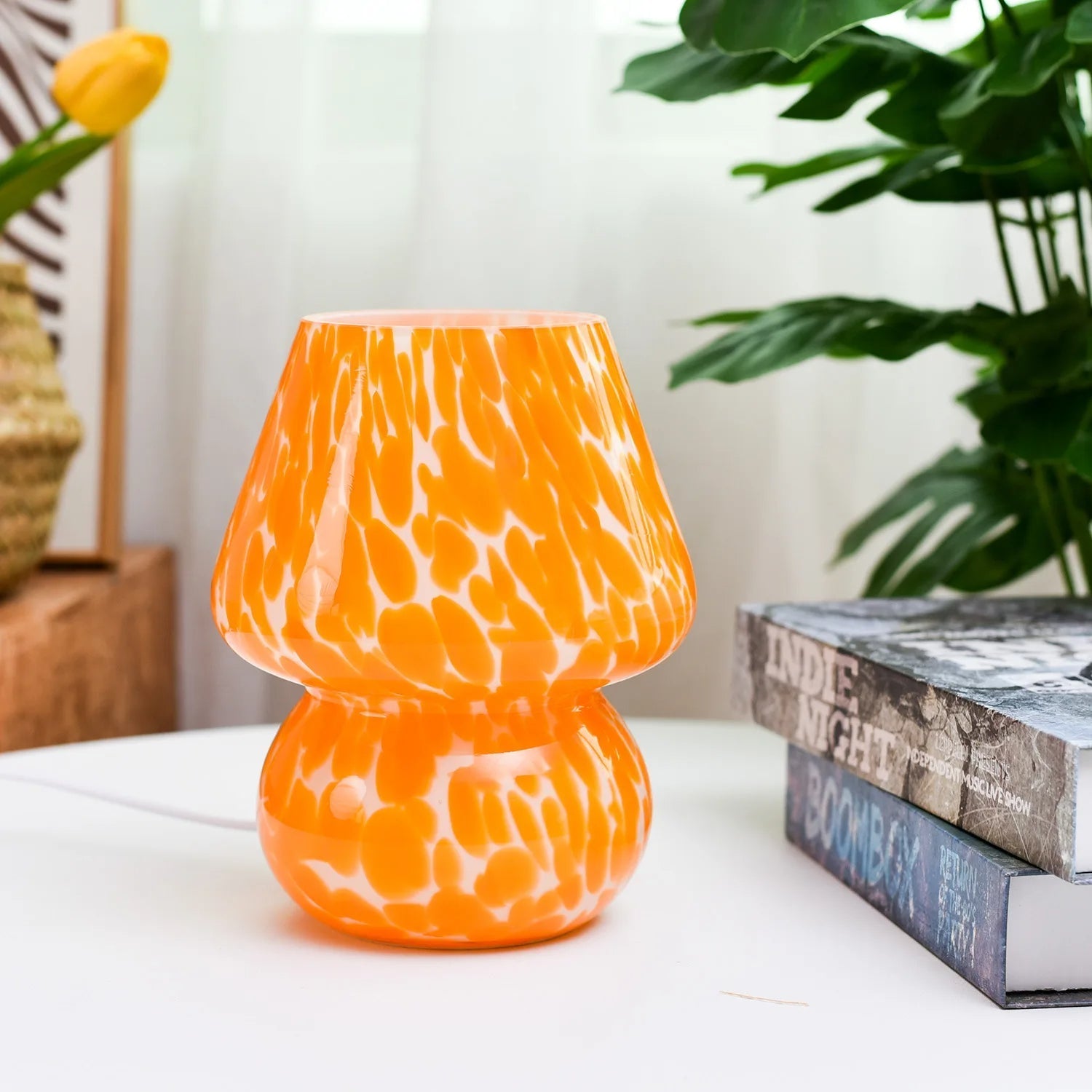 Miro Colorful Mushroom Glass Table Lamp