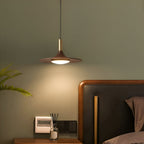 Nordic Style Walnut-Finish Iron Pendant Light