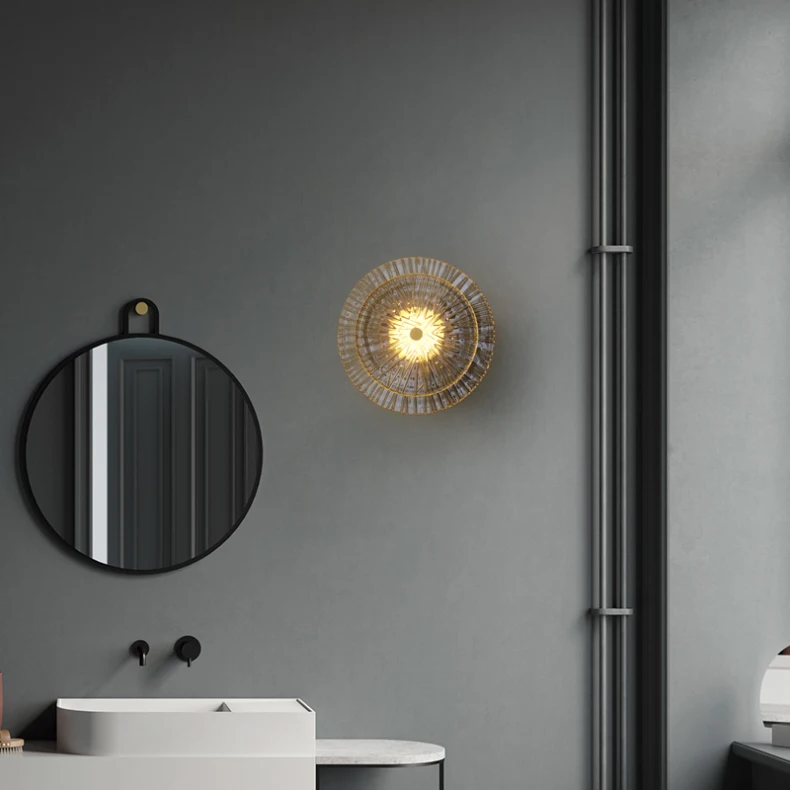 Round Crystal Wall Light