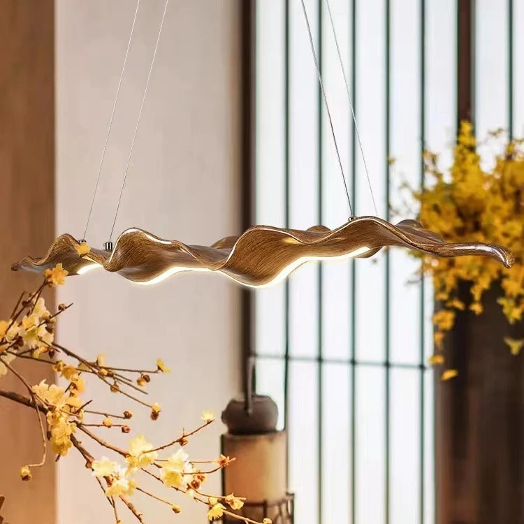 Vintage Resin Leaf Resin Pendant Light