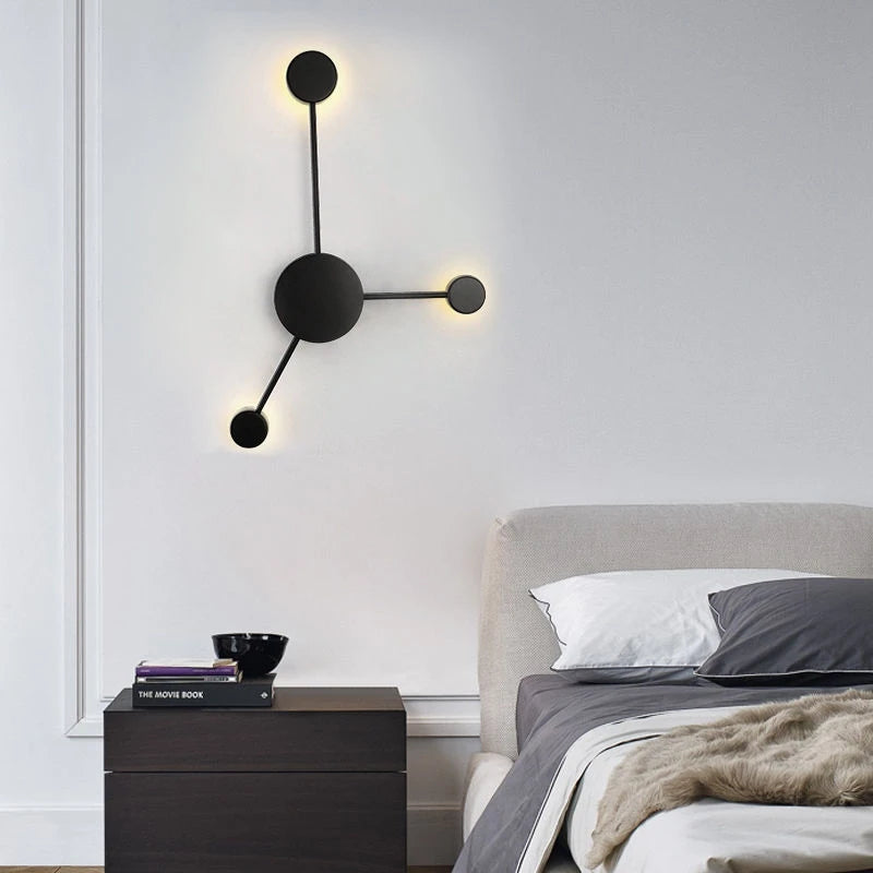 Nordic Creative Multi-Disc Line Wall Light
