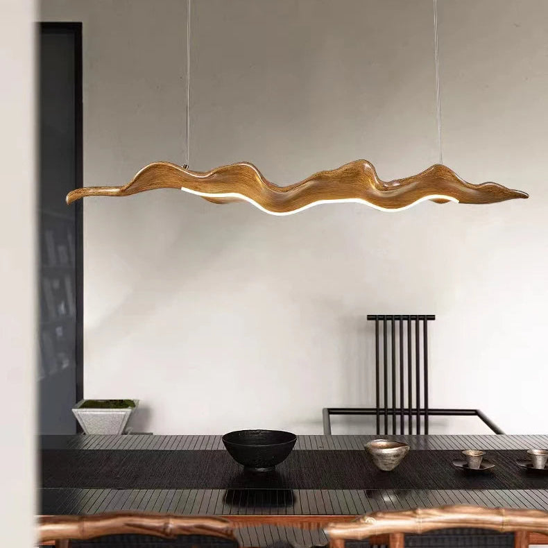 Vintage Resin Leaf Resin Pendant Light
