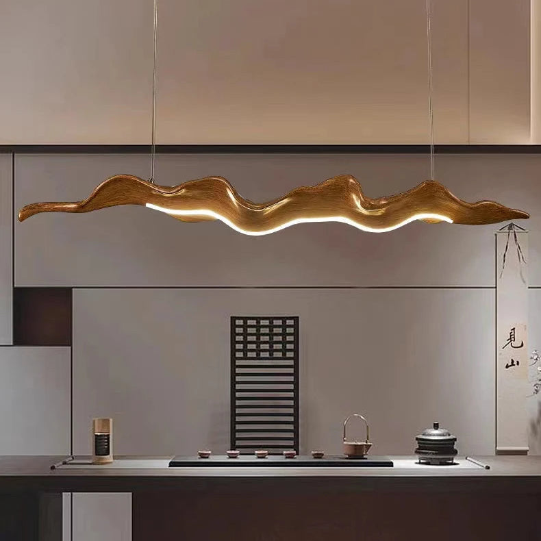Vintage Resin Leaf Resin Pendant Light