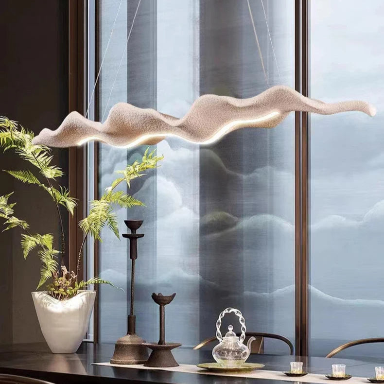 Vintage Resin Leaf Resin Pendant Light