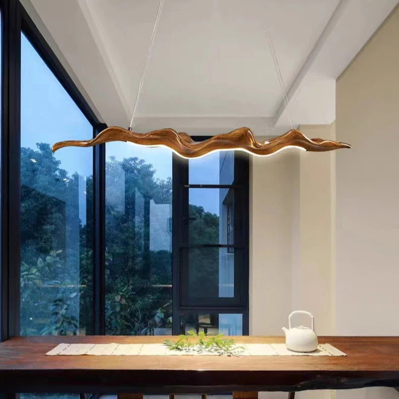 Vintage Resin Leaf Resin Pendant Light
