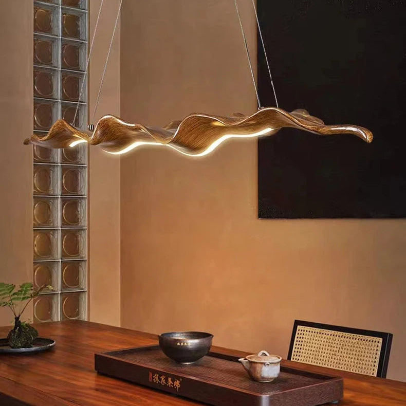 Vintage Resin Leaf Resin Pendant Light
