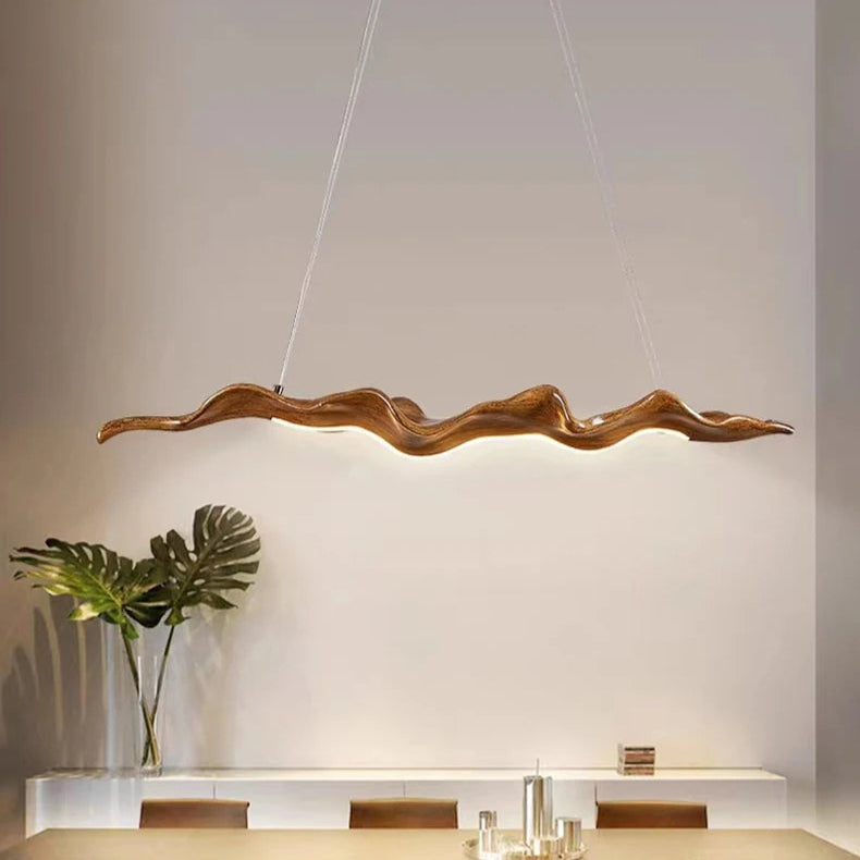 Vintage Resin Leaf Resin Pendant Light