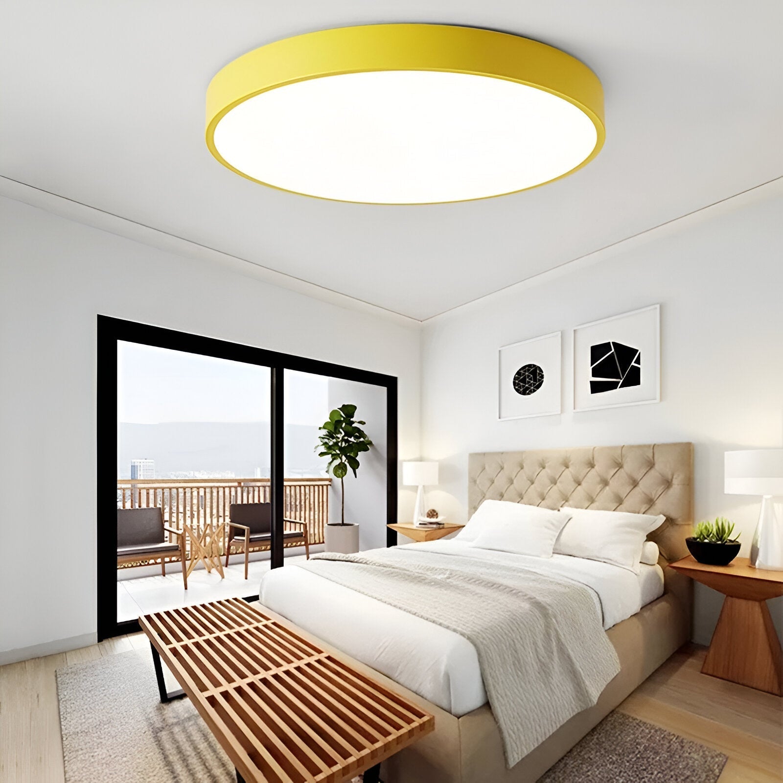 Nordic Macaron Round LED Ceiling Light
