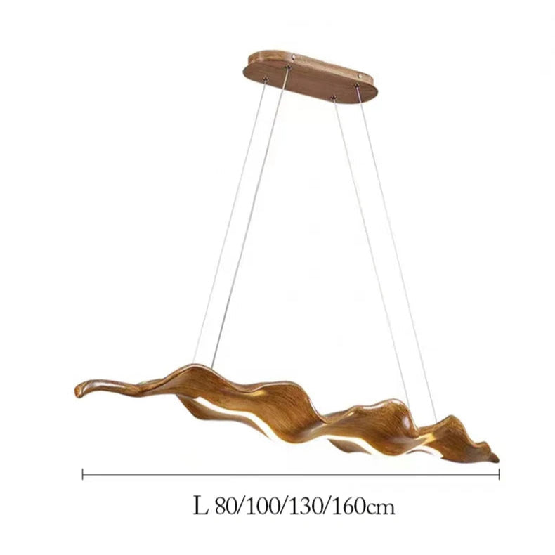 Vintage Resin Leaf Resin Pendant Light