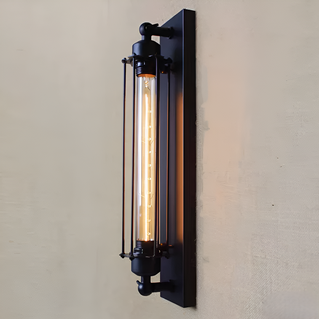 Retro Industrial Edison Long Flute Wall Light