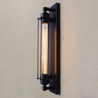 Retro Industrial Edison Long Flute Wall Light